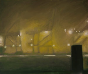Ken Wadrop #83. Cranes in the rain